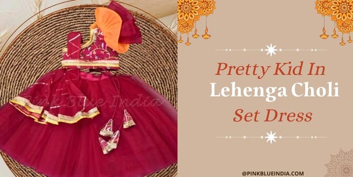 Pretty Kid in Lehenga Choli Set Dress