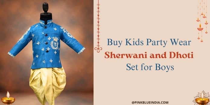 Buy Kids Party Wear Sherwani and Dhoti Set for Boys