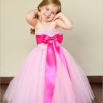 Off Shoulder Baby Girl Pink Birthday Party Tutu Dress and Gown