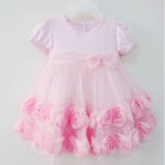 Little Girl Princess Rose Flower Dress 