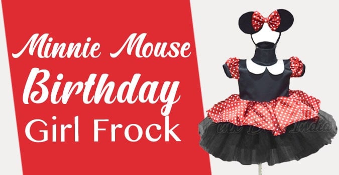Minnie Mouse Birthday Girl Frock, Minnie Mouse Dress