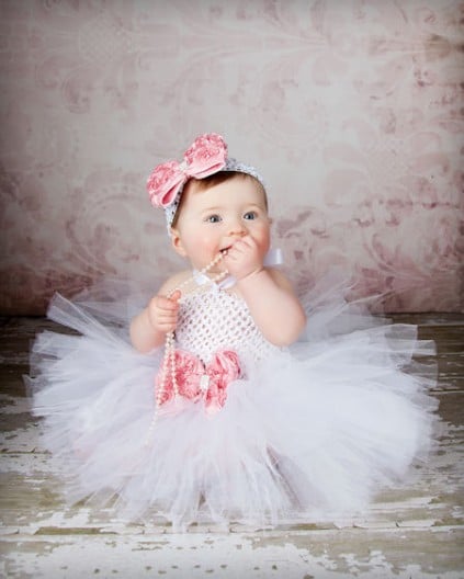 Black 1st Birthday Tutu Dress For Baby Girl