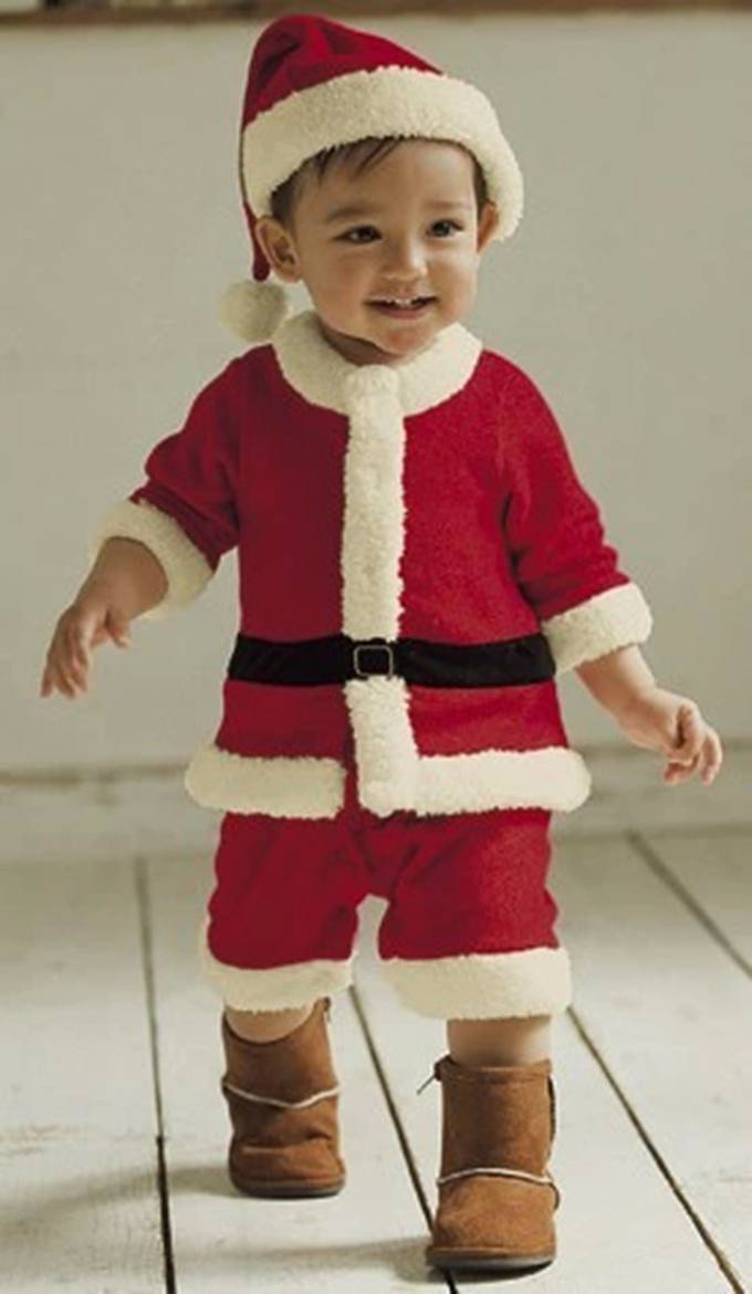 Baby Girl Red and Gold Christmas Dress