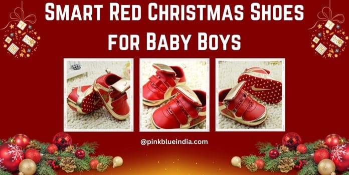 Smart Red Christmas Shoes for Baby Boys