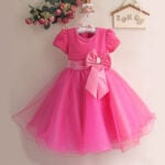 Hot Pink Baby Girl Shimmery Dress