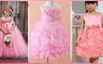 Cute Pink Designer Birthday Party Dresses For Little Girls