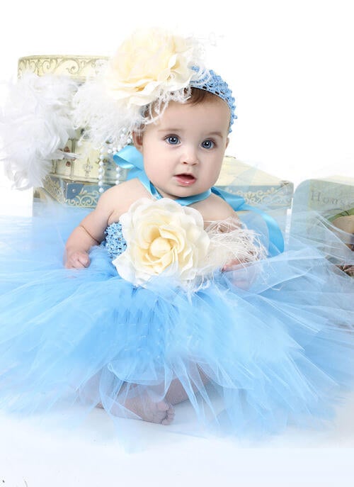 Princess Baby Girl Dress 0 6 Months Tutu Dress for Baby Girl 1 Year Old  Newborn Infant Wedding Birthday Party Flower Puffy Gown - AliExpress