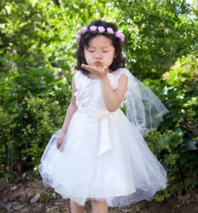 White 1st birthday party dress