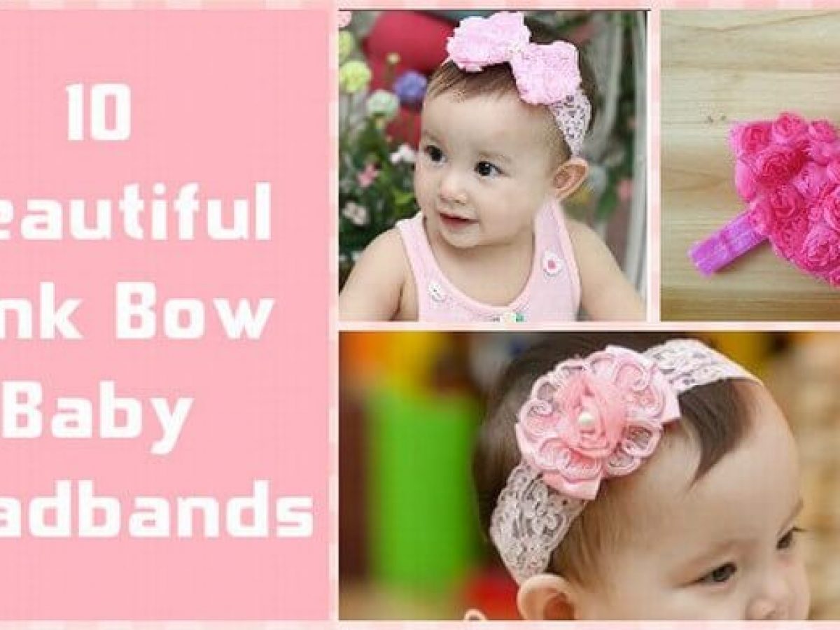Beautiful Pink Baby Headbands Online India | Newborn Baby Bow Headbands