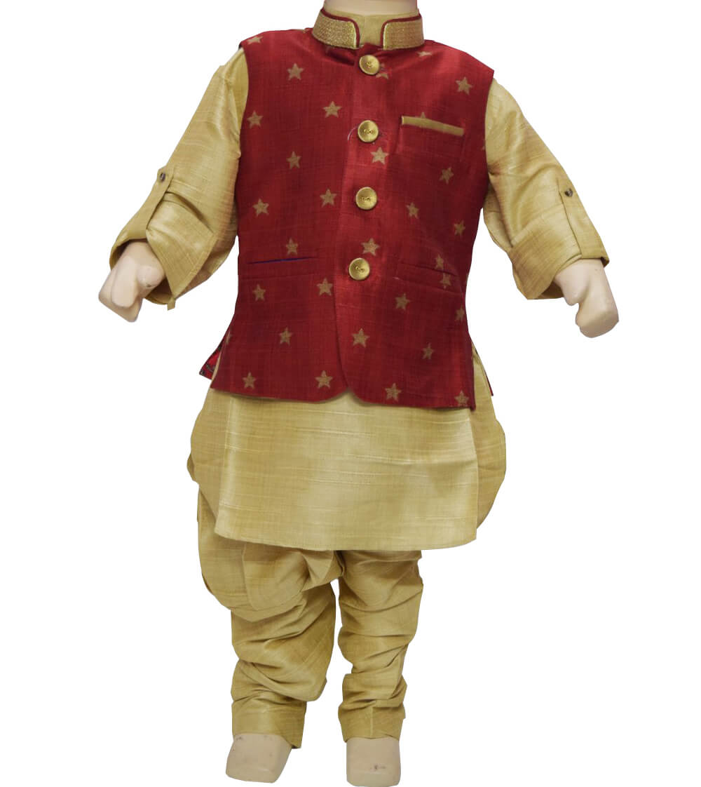 Diwali Kurta Pyjama Set for Kids with Jacket