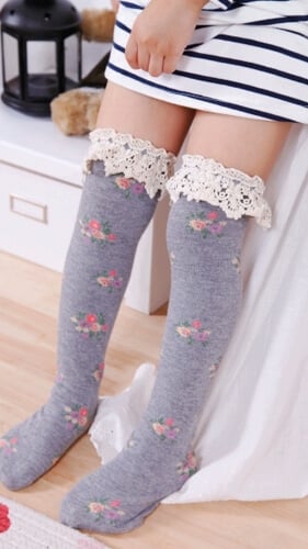 Baby Toddler Girl Kid Stripe Hearts Flower Long Socks Tights Arm Leg Warmers NEW 