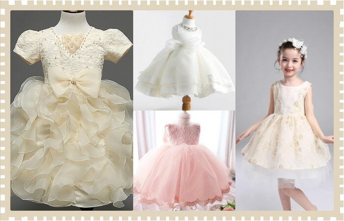 Girl Wedding Dress Gown Children First Dresses 