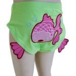 Kids Summery Green Fish Print Swimwear Short