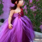 Flowers and Crochet Purple Baby Tulle Tutu Dress