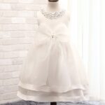 White Party Wear Occasion Kids Girls Dress Online India