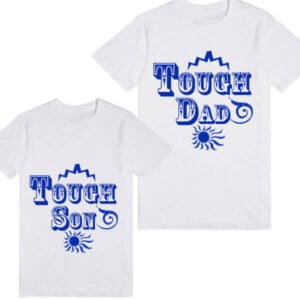 Custom Touch Dad and Son Printed Matching T-Shirts