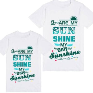 Father and Son Half Sleeve Family T-Shirt Twins Baby