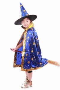 Children Wizard Witch Cloak Cape Halloween Costume