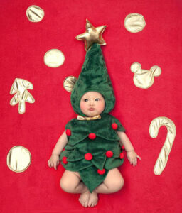 Christmas Tree New Born Photo Props, Baby christmas photography props
