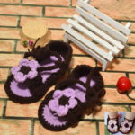 Crochet Slippers and Baby Booties with Flower