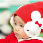 Cute Infant Baby Woolen Cap with Bunnies on the Ears