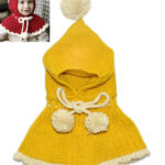 Lovely Rabbit Pattern Baby Winter Hat & Cloak Cape