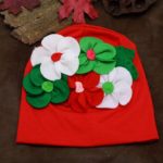 Toddler, children, baby Winter Beanie Hats with Flower