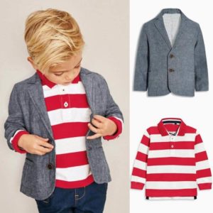 Toddler Kids Boys Grey Blazer Wedding Party