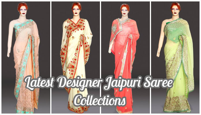 Latest Designer Jaipuri Saree Collections - Rajasthani Gota Work Saree India