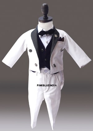 Boys Formal Tailcoat Suit, Child tuxedo jacket tails, Baby Boy Wedding Suit