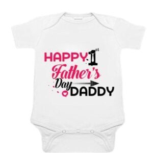 Personalized Girl First Father’s Day Onesie, First Father’s Day Romper Outfit, Newborn Bodysuit