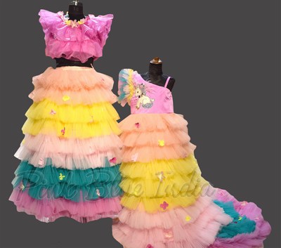 Unicorn Matching Dresses for Mommy and Baby Birthday Gown