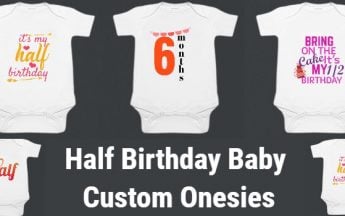 Half Birthday Outfits : Cute 1/2 Birthday Baby Onesies/  Dress ideas