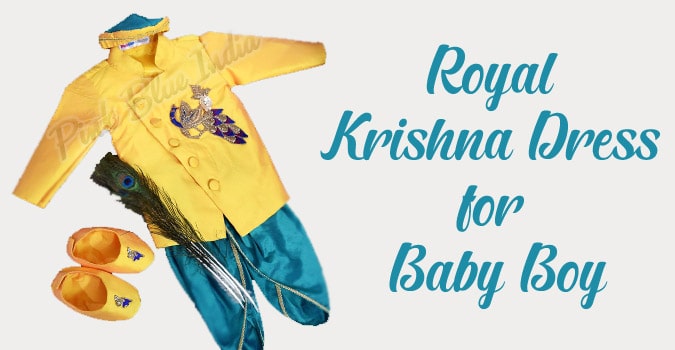 Buy The Holy Mart Embroidery Yellow Cotton Krishna Dress for Baby Boy 0 to  6 Months with Jewellery & Flute, Krishna Costume for Baby Girl, Janmashtami  Dress for Baby Boy Online at desertcartINDIA