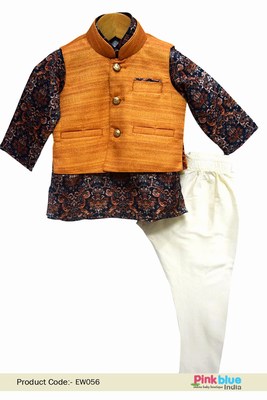 Kurta Pajama for 1 Year Old Baby Boy Ethnic Jacket