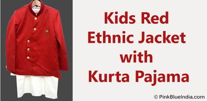 Kids Ethnic Jacket with kurta pajama