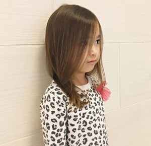 little girl Long Blunt haircut