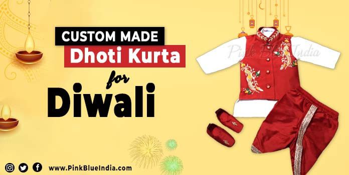 Custom made Diwali Boys Dhoti Kurta for Kids