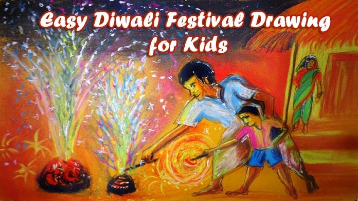 How to Draw a Diwali Scene (Diwali) Step by Step | DrawingTutorials101.com