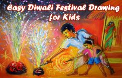 Easy Diwali Festival Drawing for Baby and Kids