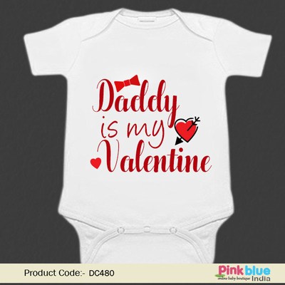 Daddy Is My Valentine Baby Romper - Personalized Valentine Outfit