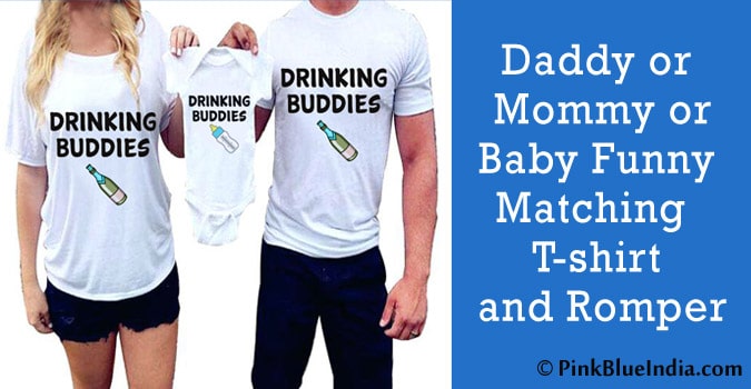 Daddy/Mommy Funny Matching T-shirt and Baby Romper