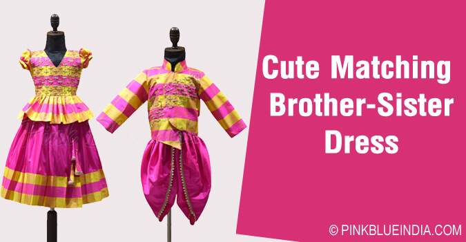 Brother Sister Dress Matching Sibling Indian Wear