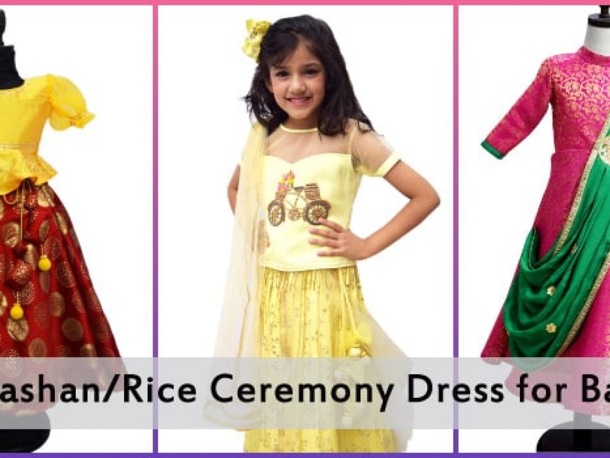 annaprashan rice ceremony dress baby girl