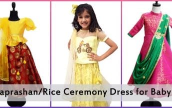 Designer Annaprashan/Rice Ceremony Dress for Baby Girl