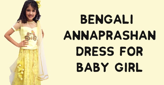 Bengali Annaprashan Dress for Baby Girl