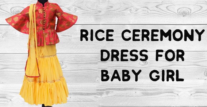 rice ceremony dress for baby girl