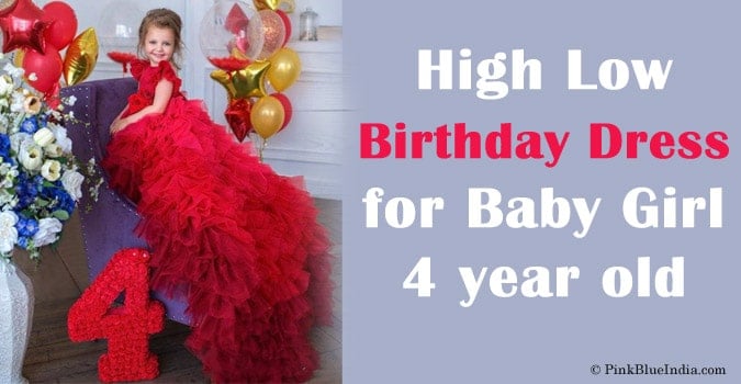 High Low Birthday Dress for Baby Girl 4 year old