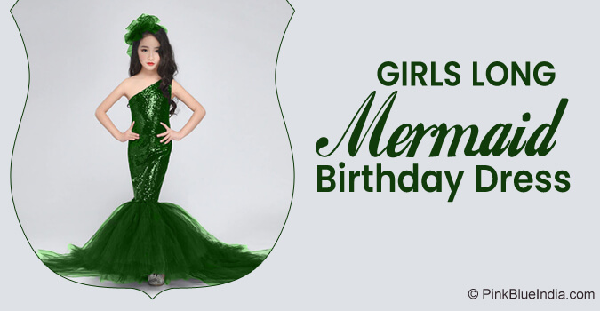 Girls Mermaid Long Birthday Gown Online