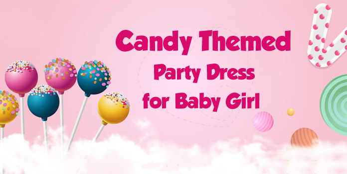 Baby Girl Candy Themed Party Dress, Candyland Birthday Dress